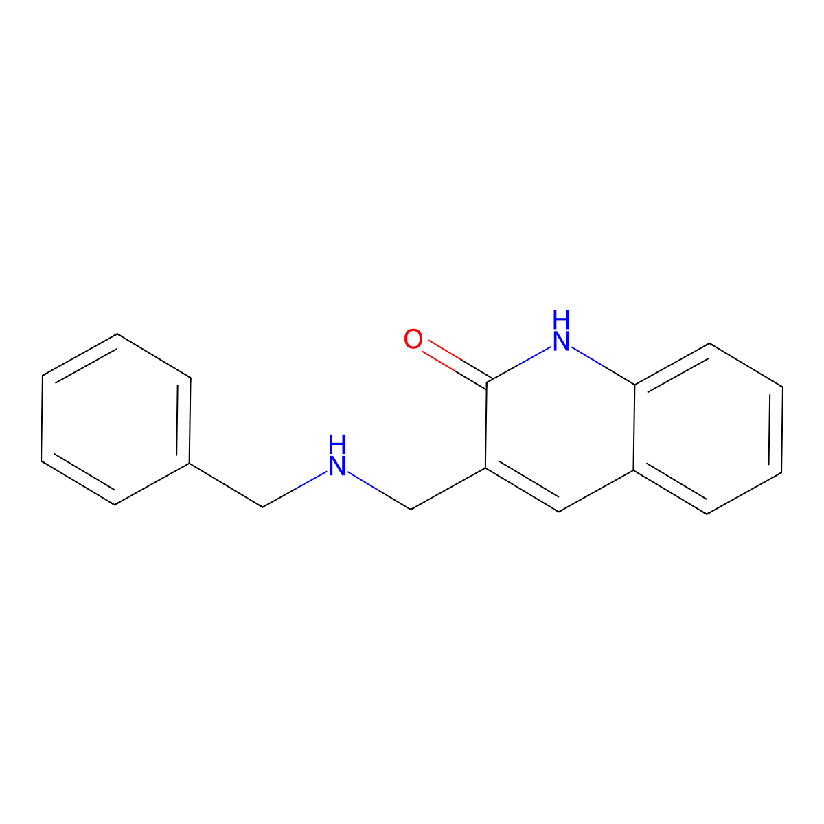 3-((Benzylamino)methyl)quinolin-2-ol molecular structure, CAS 1042529-72-5
