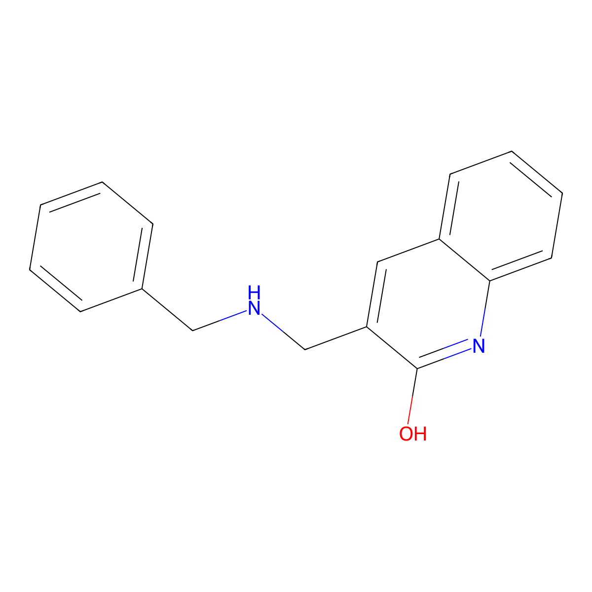 3-((Benzylamino)methyl)quinolin-2-ol molecular structure, CAS 1042529-72-5