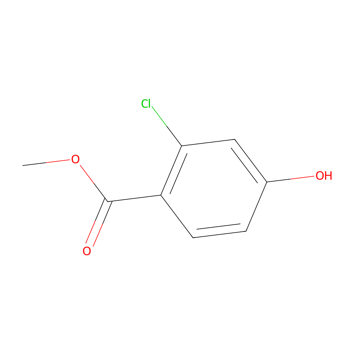 2-Chloro-4-hydroxy-benzoic acid methyl ester molecular structure, CAS 104253-44-3