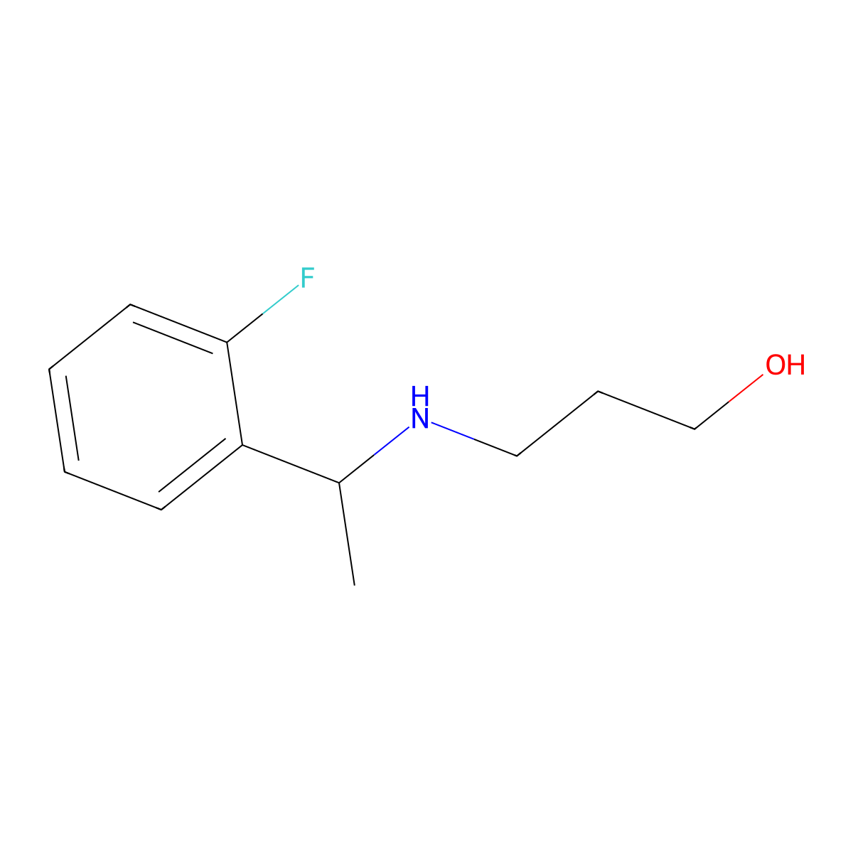 3-{[1-(2-Fluorophenyl)ethyl]amino}propan-1-ol molecular structure, CAS 1042531-11-2