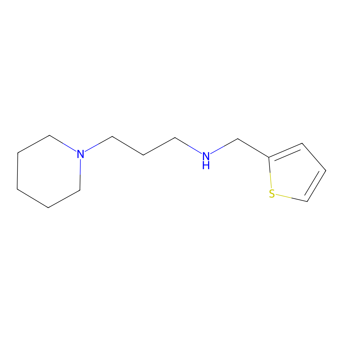 (3-Piperidin-1-ylpropyl)(2-thienylmethyl)amine molecular structure, CAS 1042531-69-0