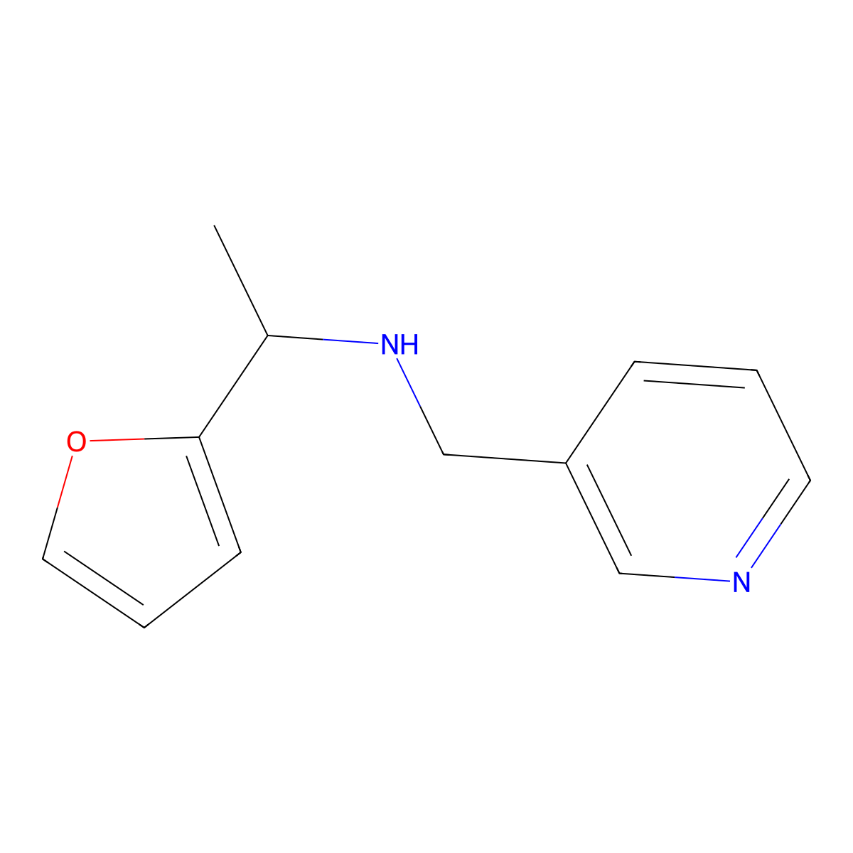 [1-(Furan-2-yl)ethyl](pyridin-3-ylmethyl)amine molecular structure, CAS 1042532-69-3