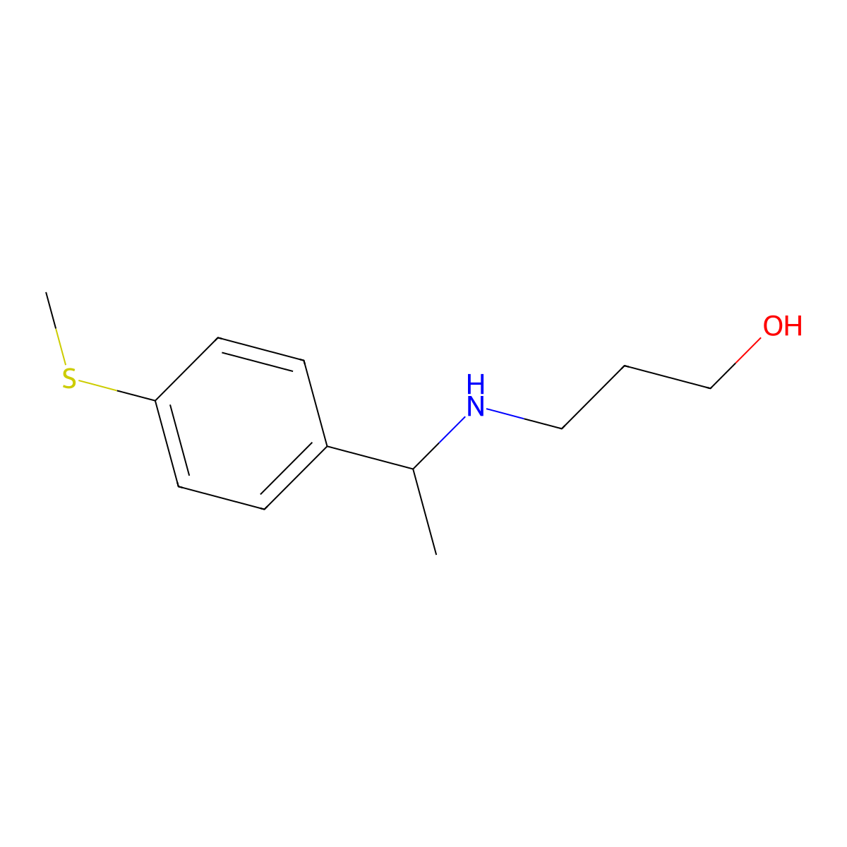 3-({1-[4-(Methylsulfanyl)phenyl]ethyl}amino)propan-1-ol molecular structure, CAS 1042532-70-6