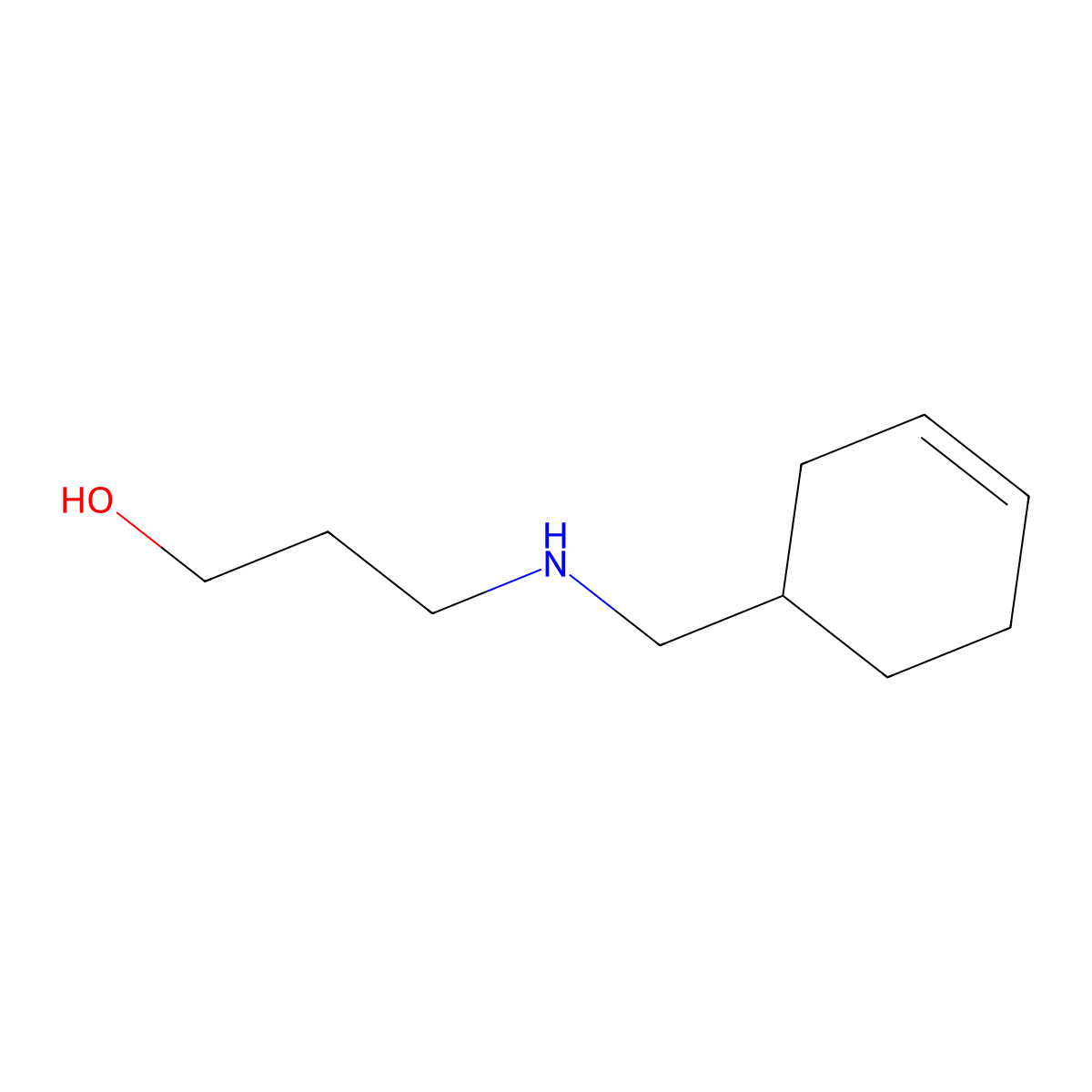 3-{[(Cyclohex-3-en-1-yl)methyl]amino}propan-1-ol molecular structure, CAS 1042532-77-3