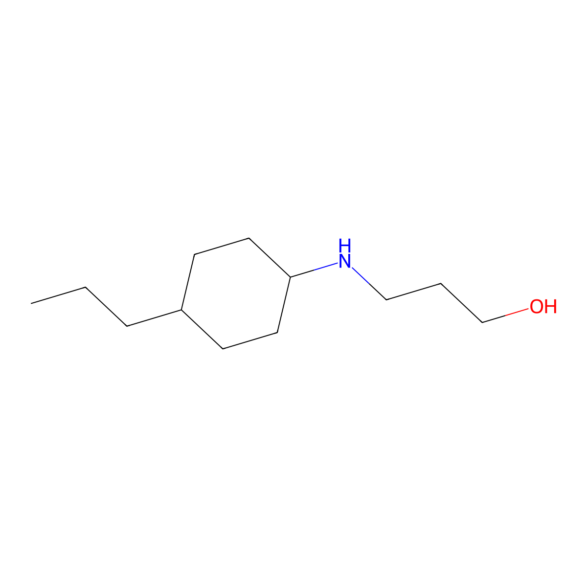 3-[(4-Propylcyclohexyl)amino]propan-1-ol molecular structure, CAS 1042533-09-4