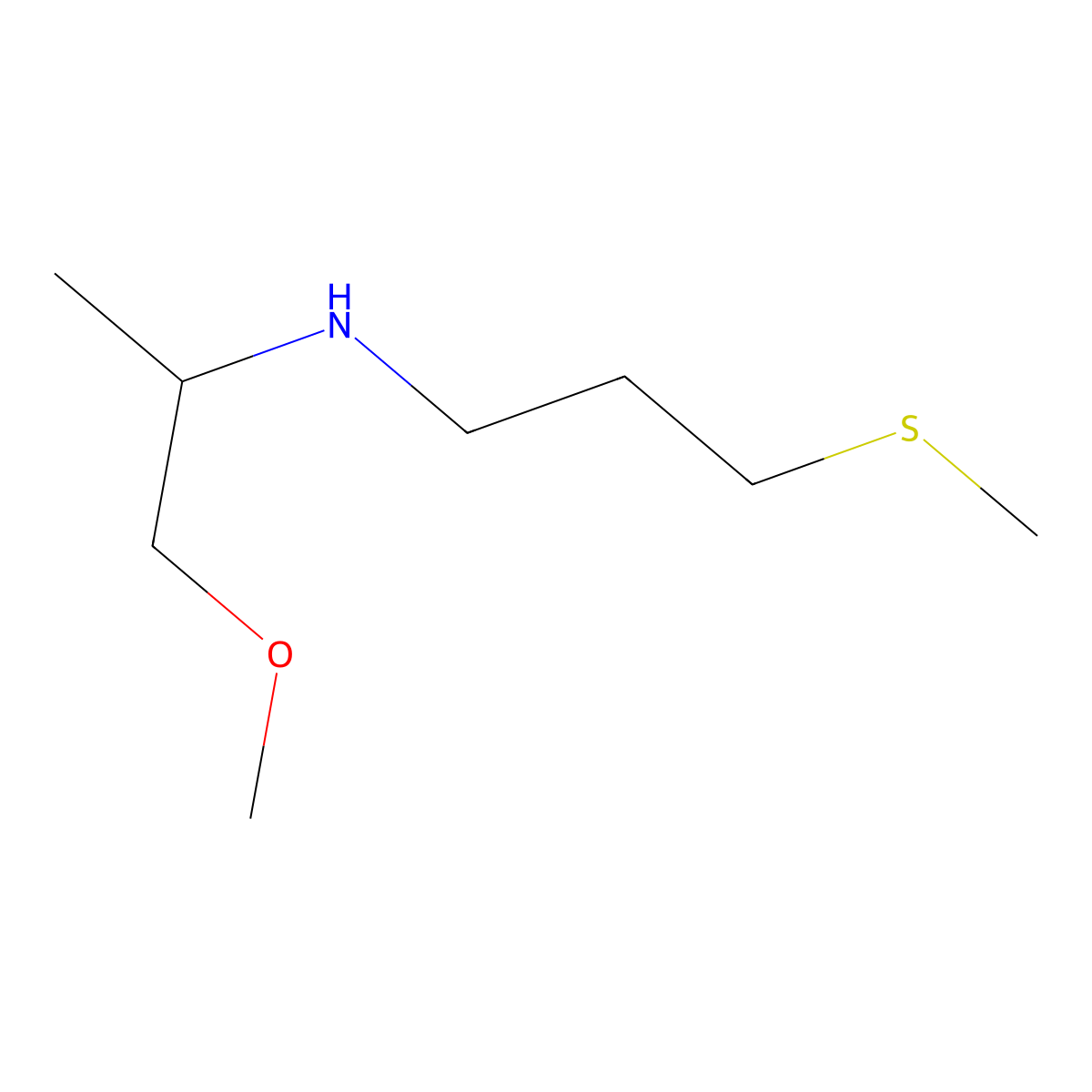 (1-Methoxypropan-2-yl)[3-(methylsulfanyl)propyl]amine molecular structure, CAS 1042533-76-5