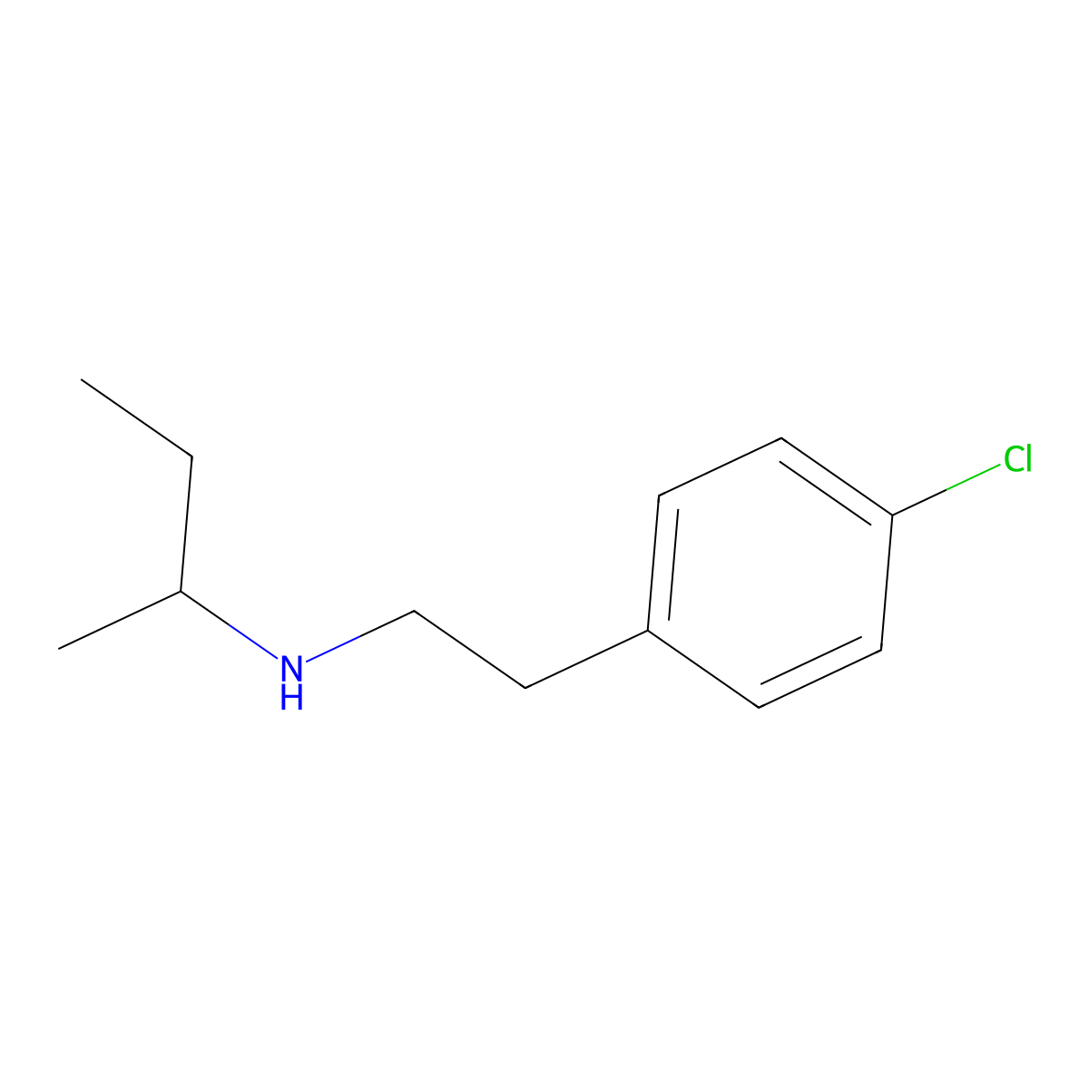 (Butan-2-yl)[2-(4-chlorophenyl)ethyl]amine molecular structure, CAS 1042533-83-4