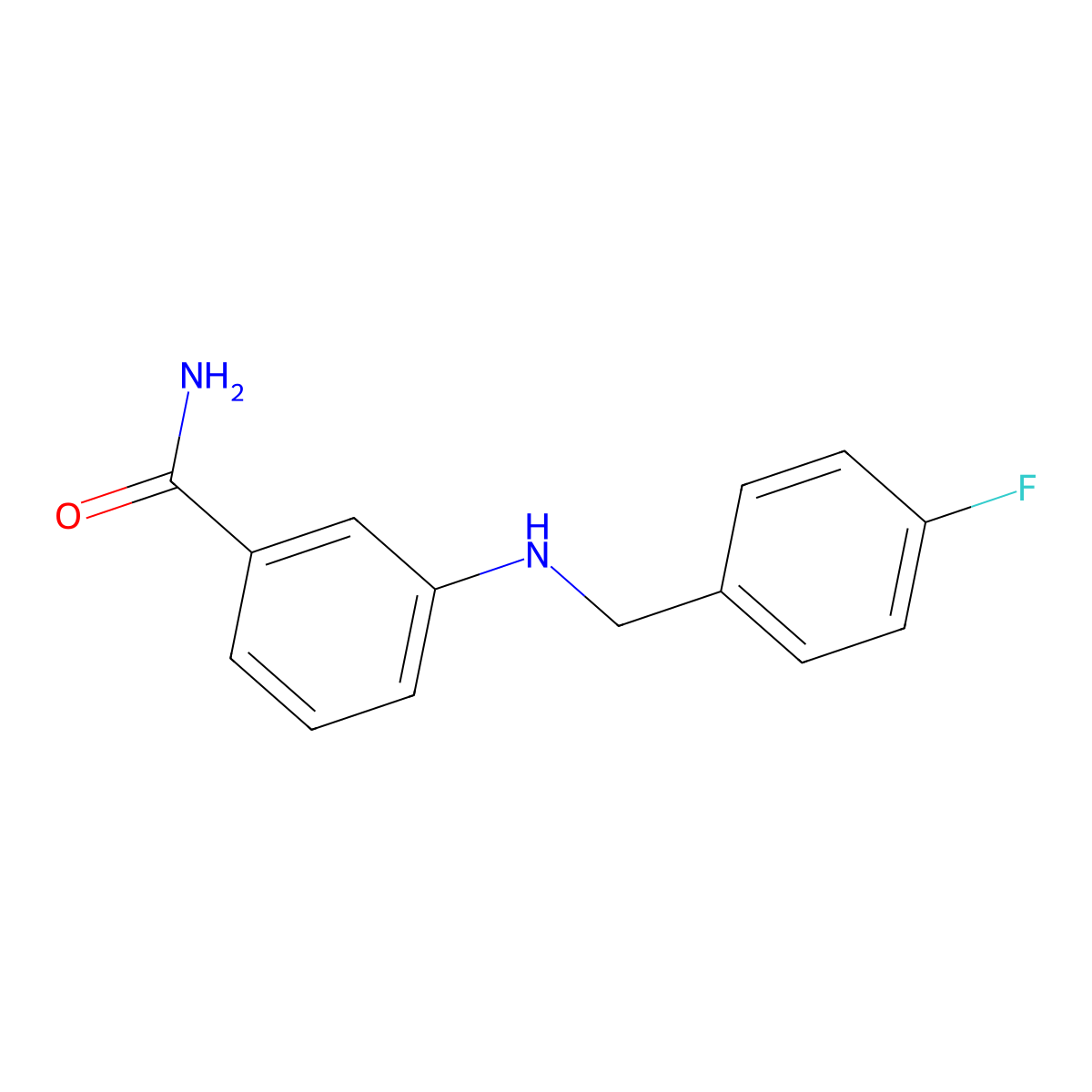 3-(((4-Fluorophenyl)methyl)amino)benzamide molecular structure, CAS 1042534-72-4