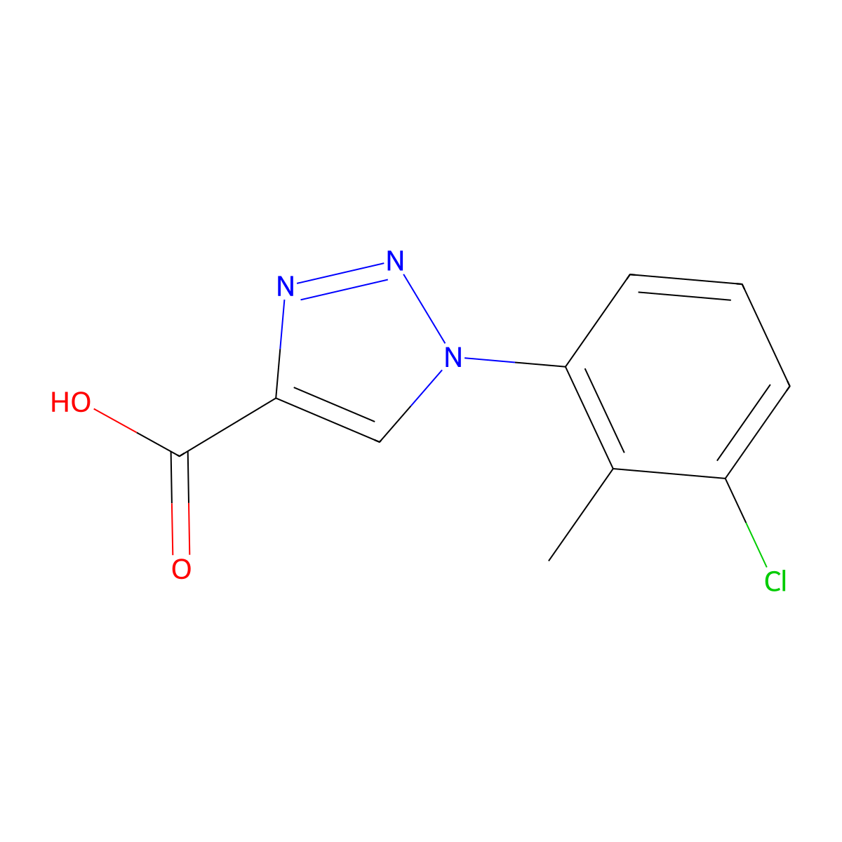 1-(3-Chloro-2-methylphenyl)-1H-1,2,3-triazole-4-carboxylic acid molecular structure, CAS 1042534-76-8