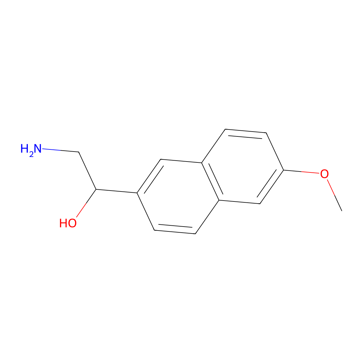 2-Amino-1-(6-methoxynaphthalen-2-yl)ethan-1-ol molecular structure, CAS 1042535-32-9