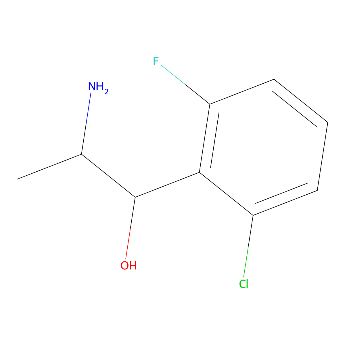 2-Amino-1-(2-chloro-6-fluorophenyl)propan-1-ol molecular structure, CAS 1042535-91-0