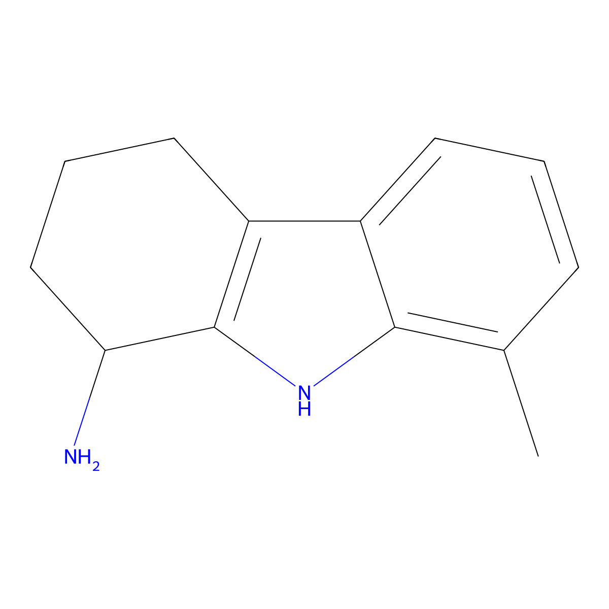 8-methyl-2,3,4,9-tetrahydro-1H-carbazol-1-amine molecular structure, CAS 1042536-56-0