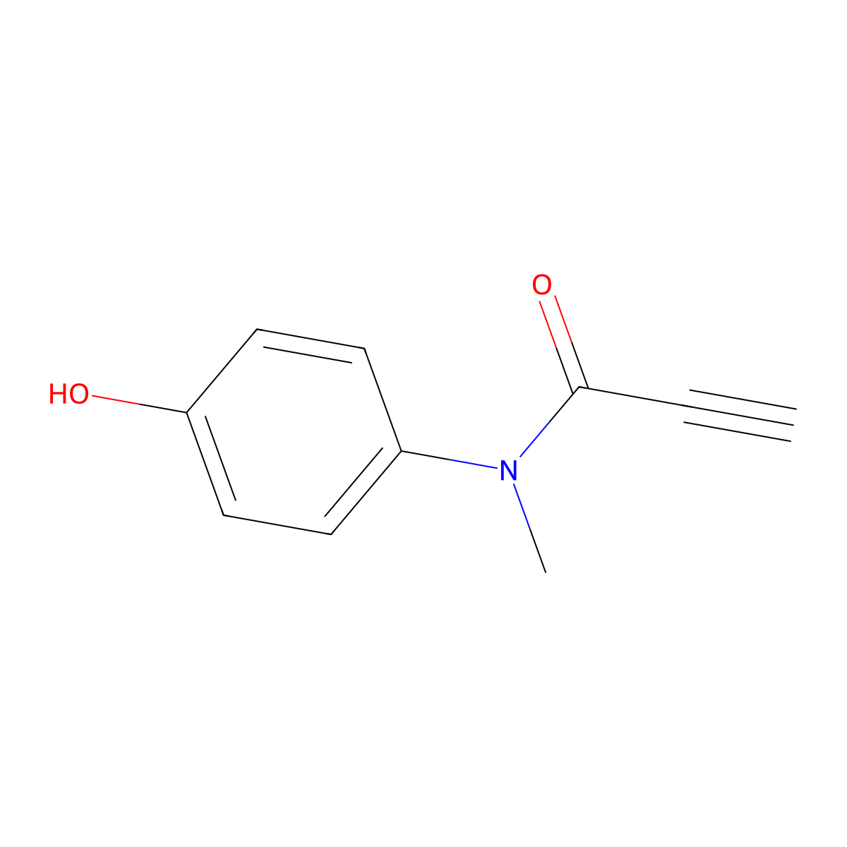 N-(4-hydroxyphenyl)-N-methylprop-2-ynamide molecular structure, CAS 1042536-61-7