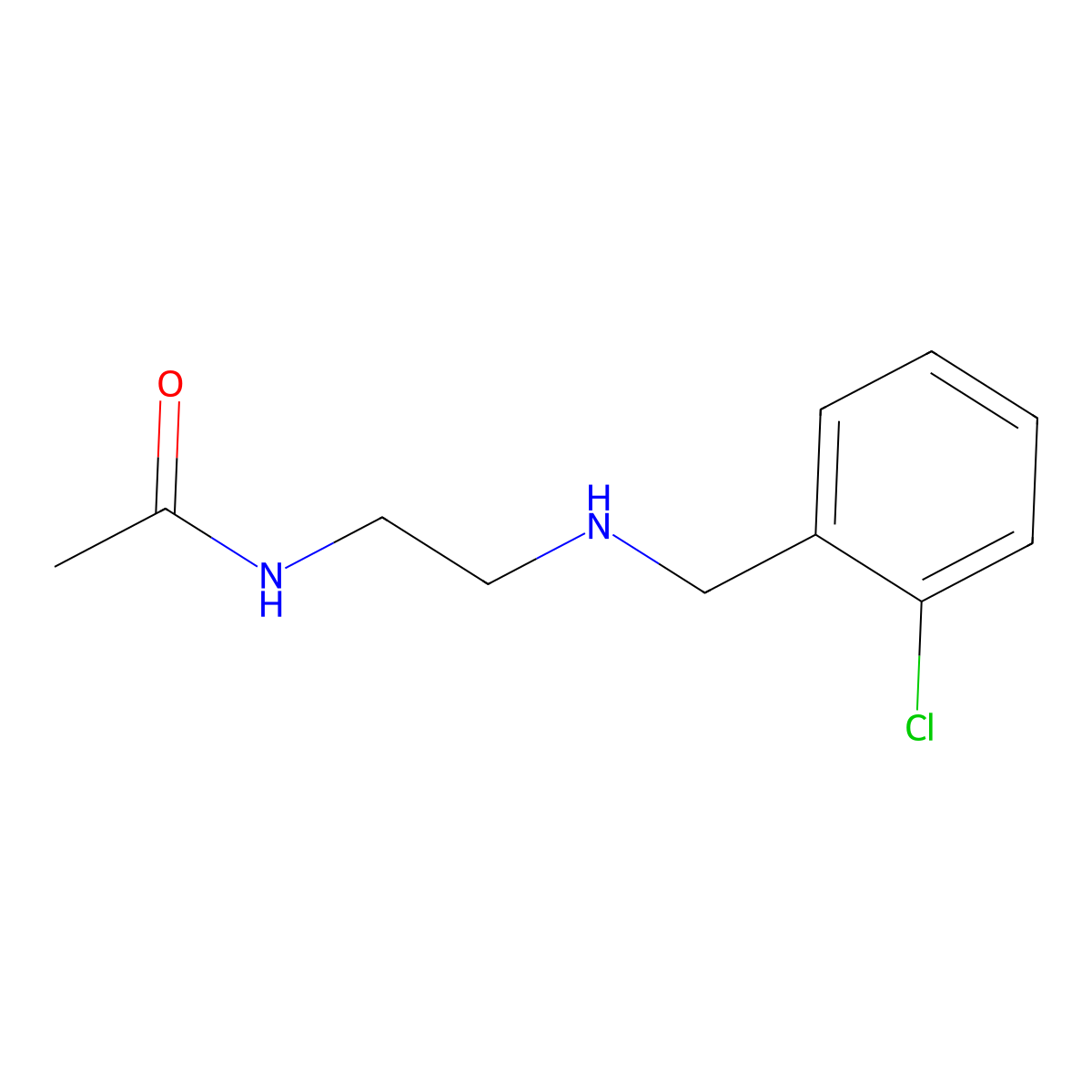 N-(2-{[(2-chlorophenyl)methyl]amino}ethyl)acetamide molecular structure, CAS 1042538-04-4