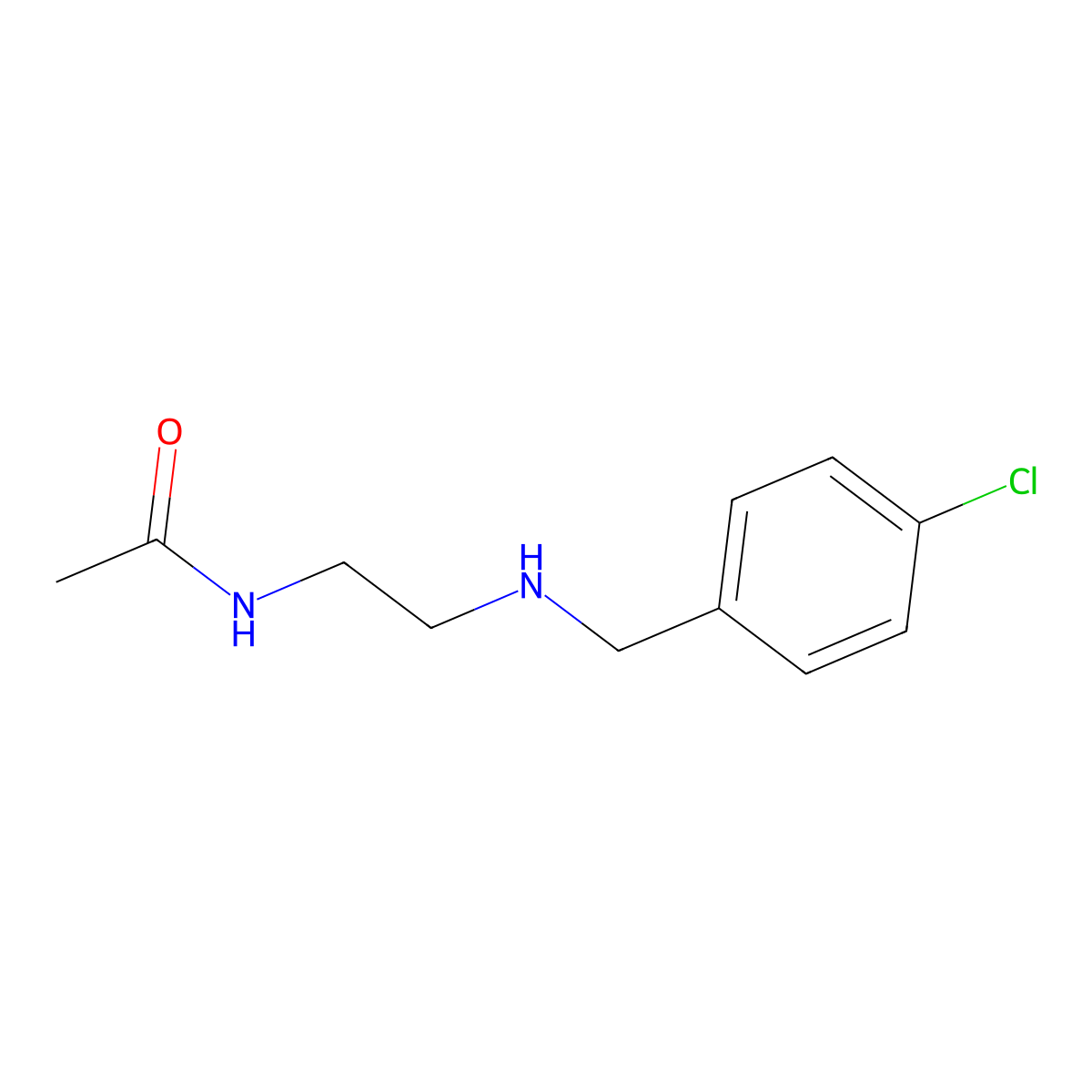 N-(2-{[(4-Chlorophenyl)methyl]amino}ethyl)acetamide molecular structure, CAS 1042538-09-9