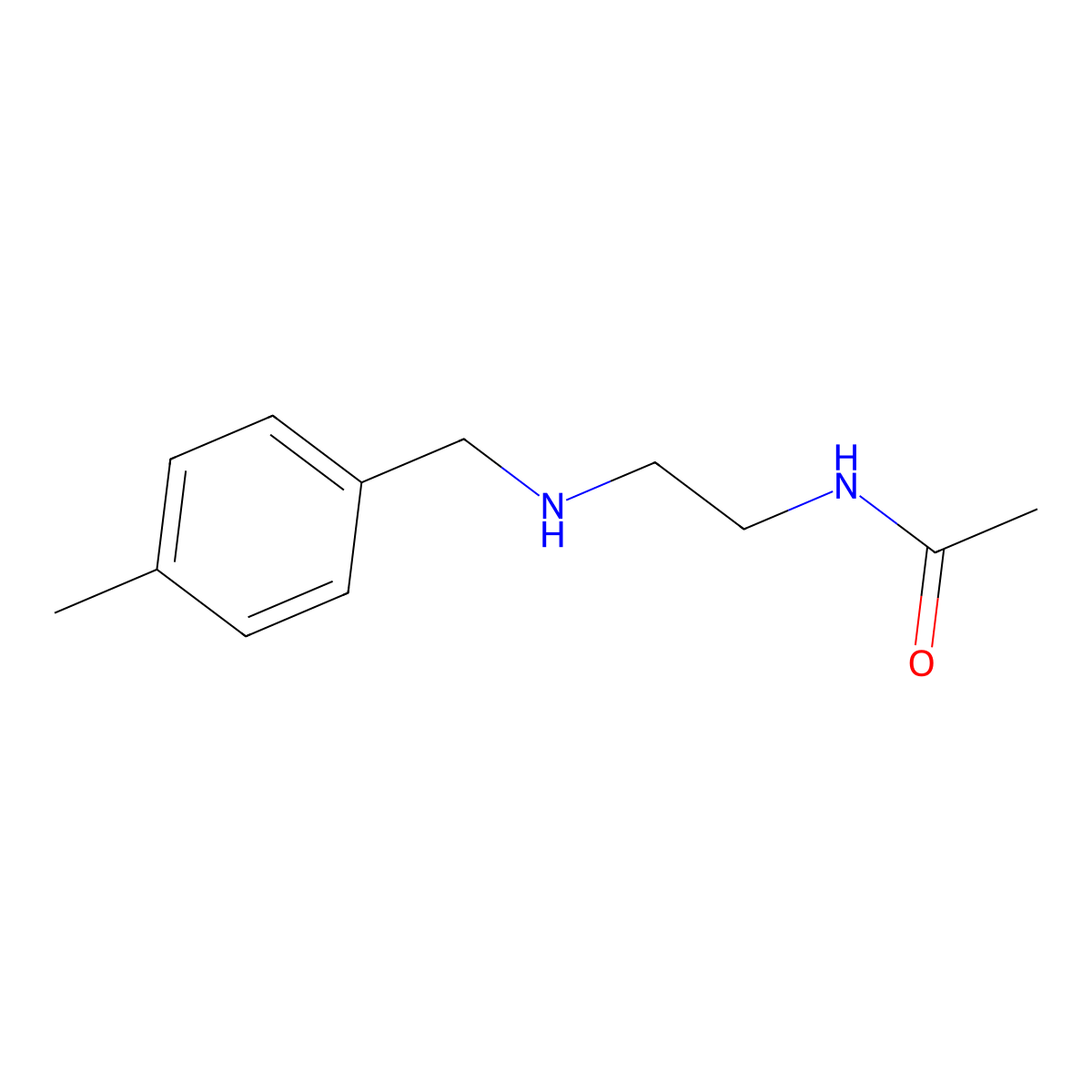 N-(2-{[(4-methylphenyl)methyl]amino}ethyl)acetamide molecular structure, CAS 1042538-49-7