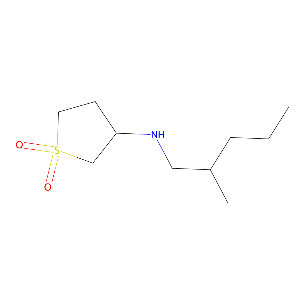3-[(2-Methylpentyl)amino]-1lambda6-thiolane-1,1-dione molecular structure, CAS 1042540-86-2