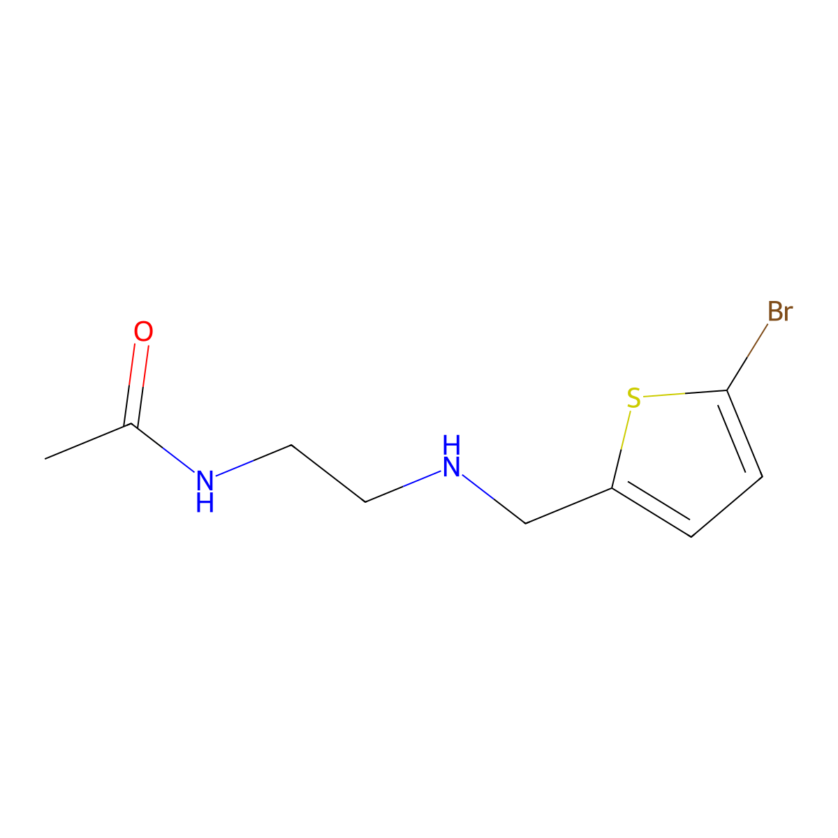 N-(2-{[(5-bromothiophen-2-yl)methyl]amino}ethyl)acetamide molecular structure, CAS 1042541-14-9