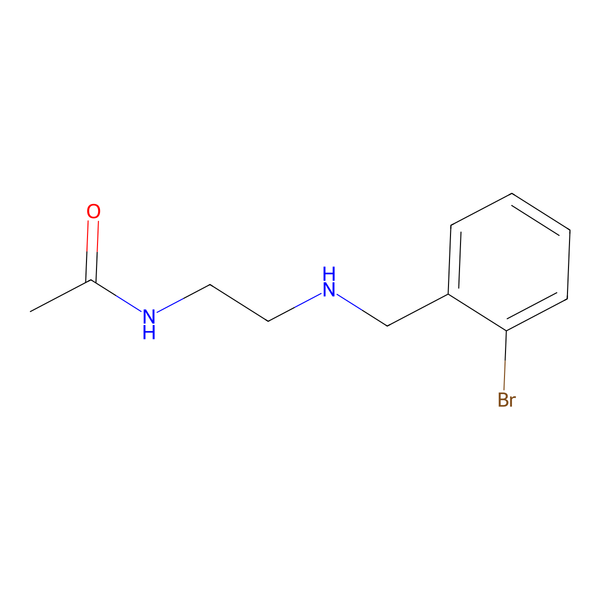 N-(2-{[(2-bromophenyl)methyl]amino}ethyl)acetamide molecular structure, CAS 1042541-42-3