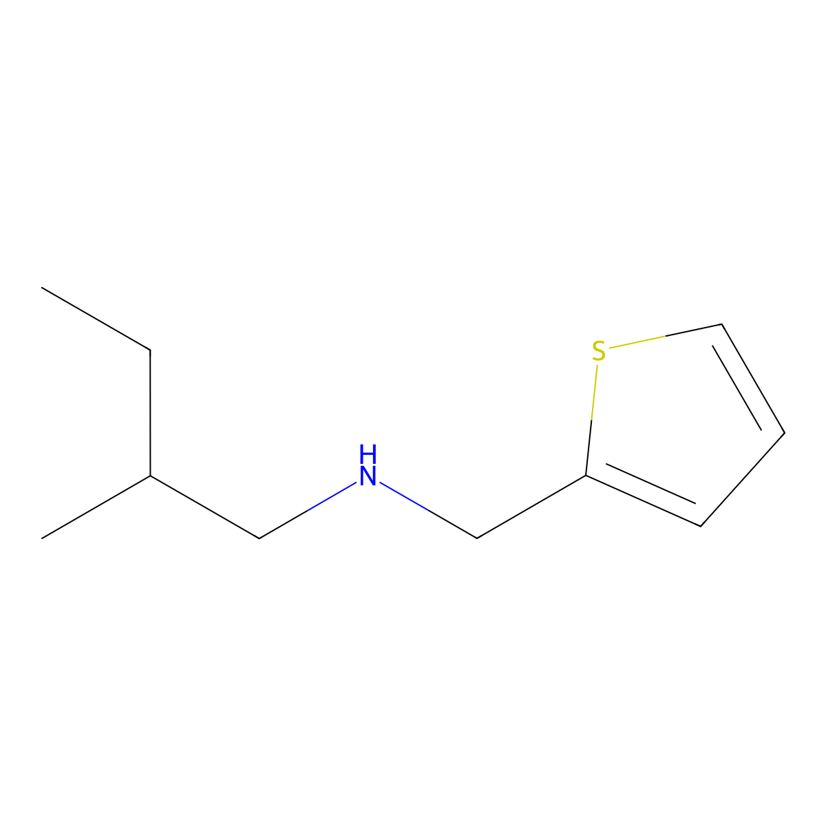 (2-Methylbutyl)[(thiophen-2-yl)methyl]amine molecular structure, CAS 1042548-06-0
