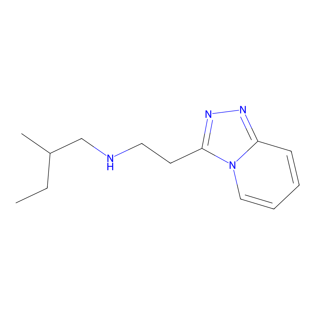 (2-Methylbutyl)(2-{[1,2,4]triazolo[4,3-a]pyridin-3-yl}ethyl)amine molecular structure, CAS 1042548-88-8