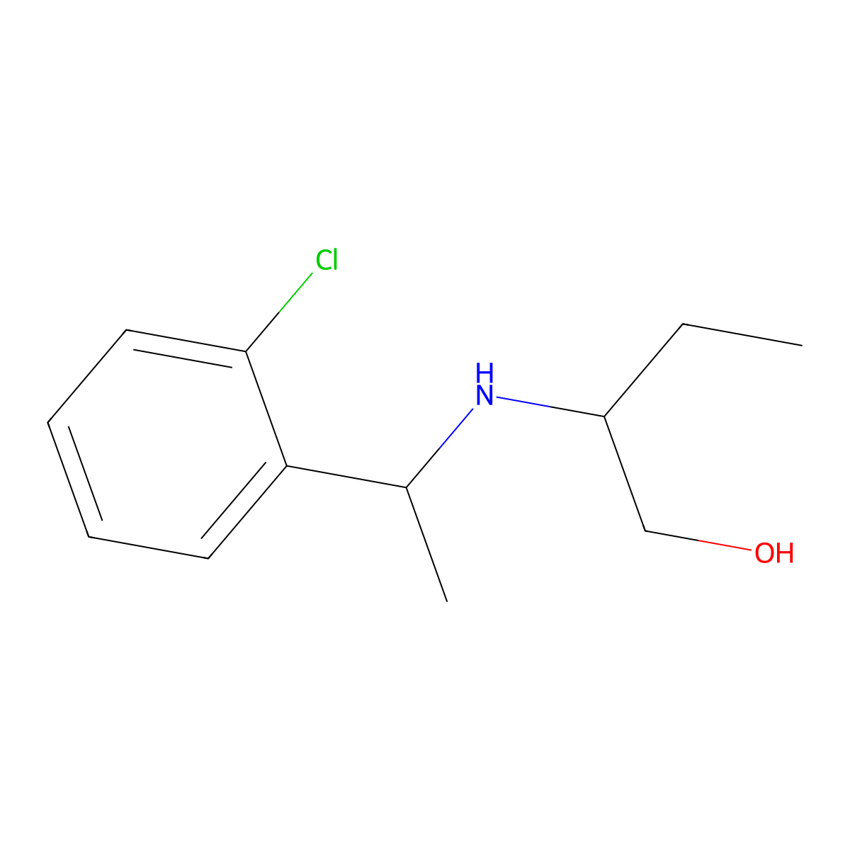 2-{[1-(2-Chlorophenyl)ethyl]amino}butan-1-ol molecular structure, CAS 1042551-11-0