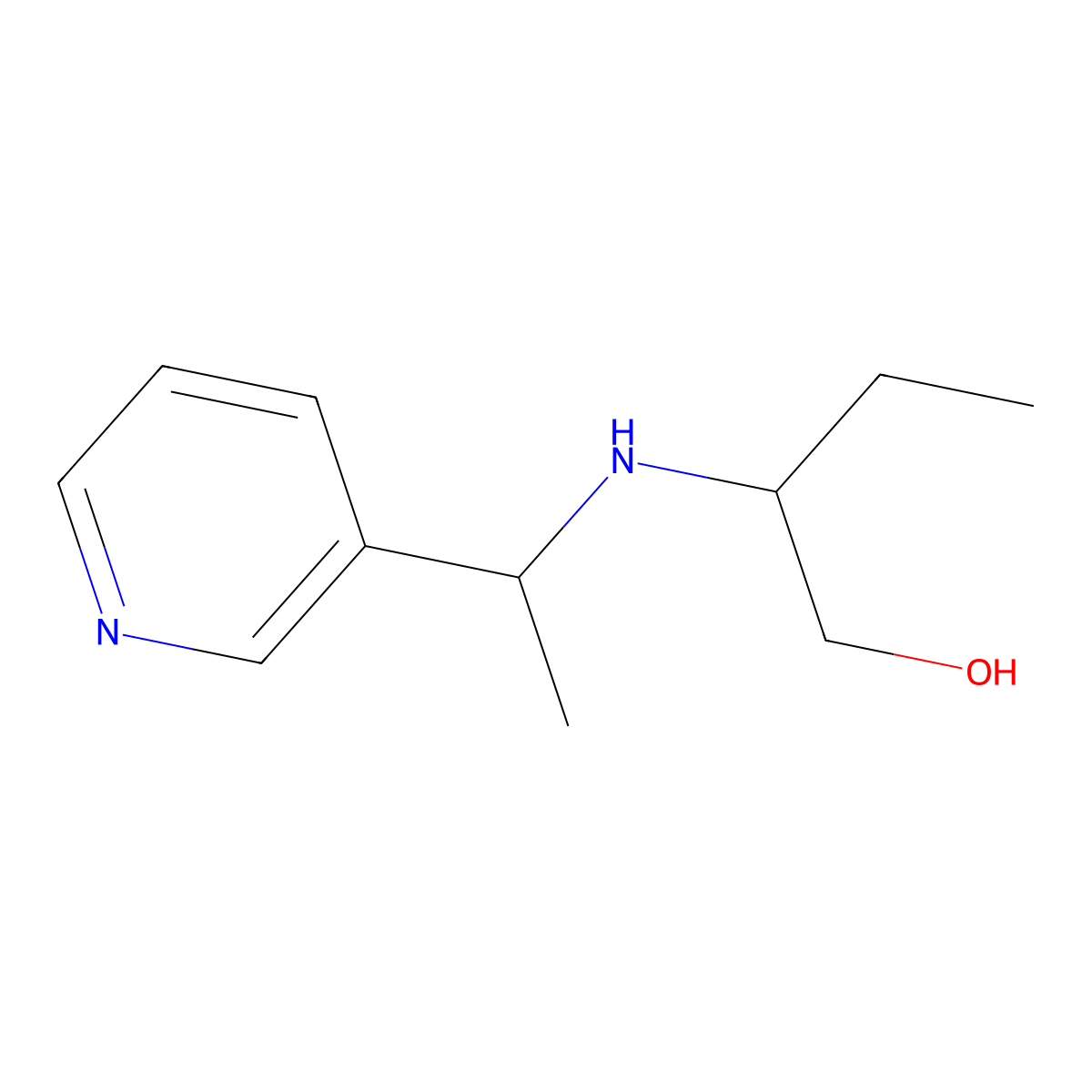 2-{[1-(Pyridin-3-yl)ethyl]amino}butan-1-ol molecular structure, CAS 1042551-30-3