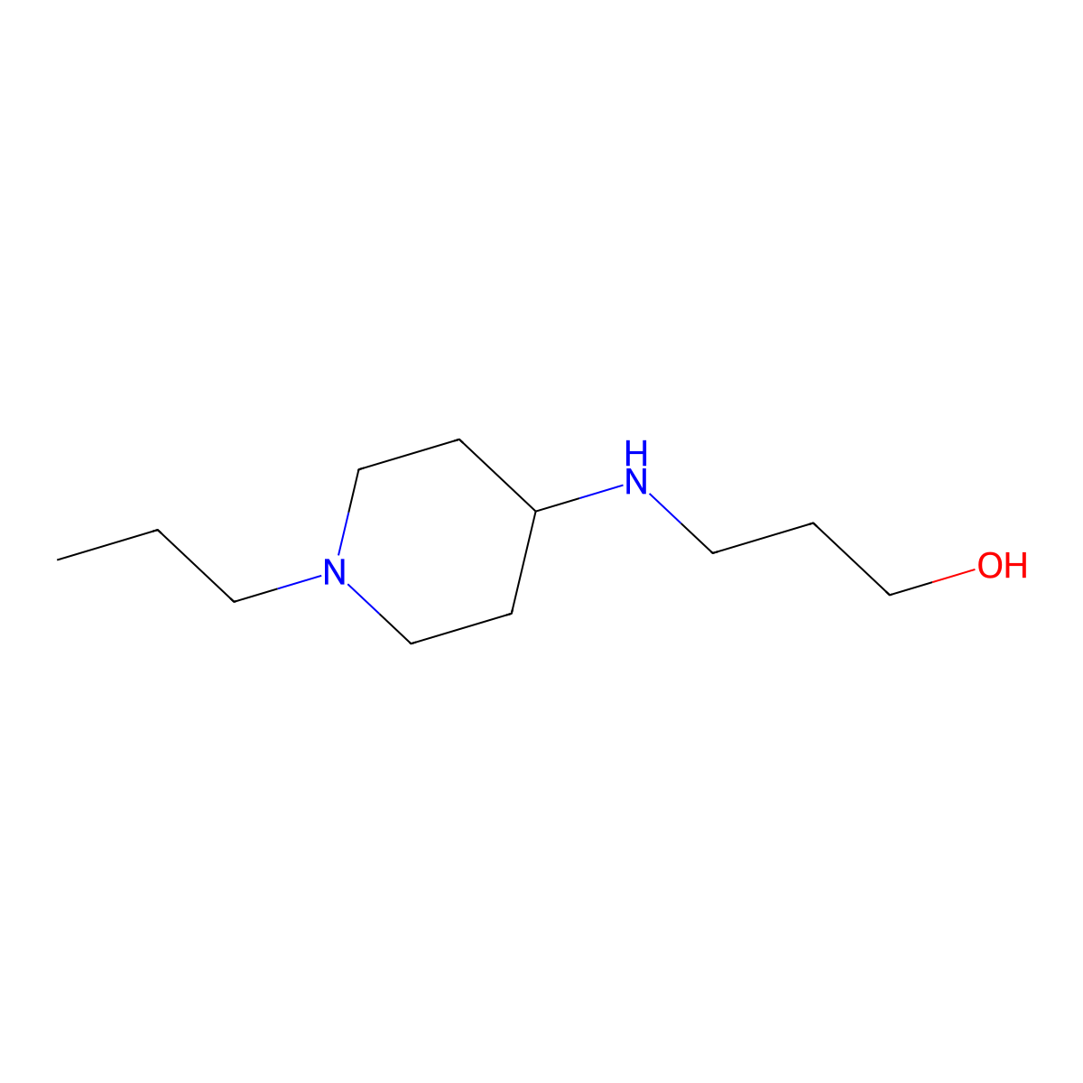 3-[(1-Propylpiperidin-4-yl)amino]propan-1-ol molecular structure, CAS 1042551-67-6
