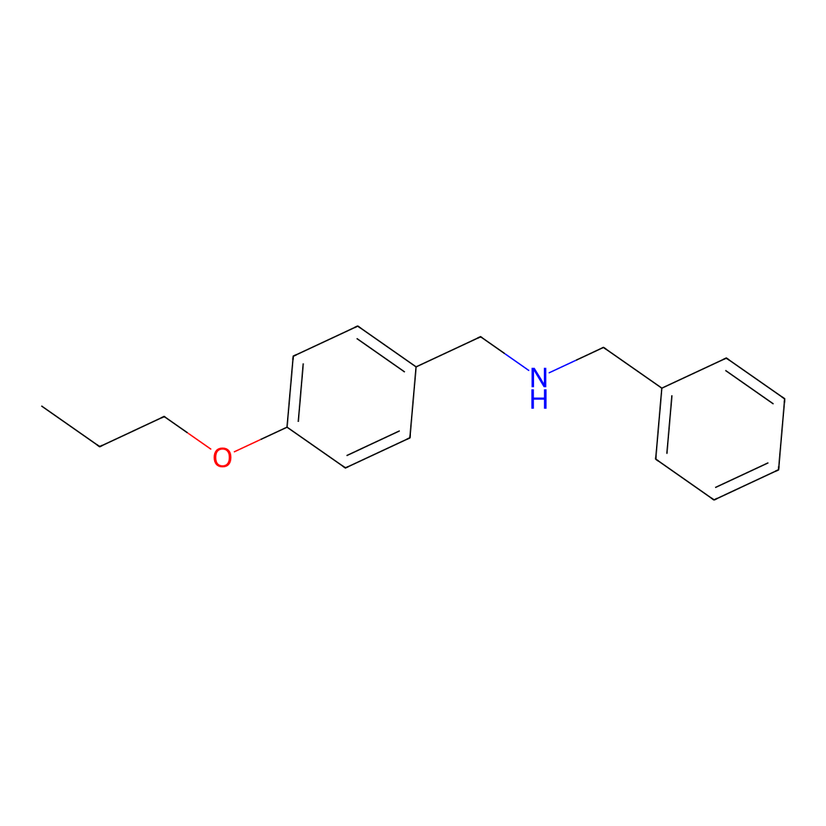 Benzyl[(4-propoxyphenyl)methyl]amine molecular structure, CAS 1042551-88-1