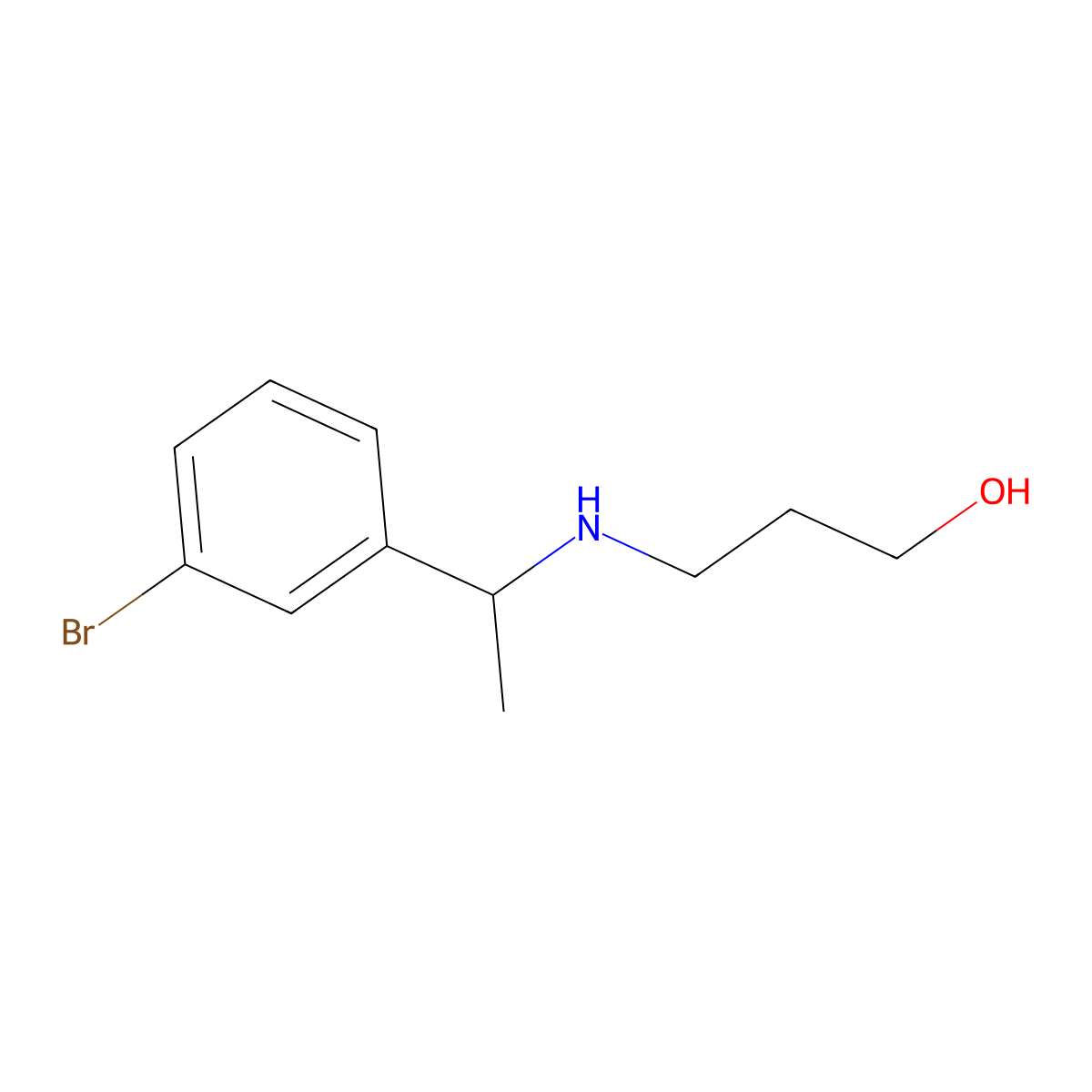 3-{[1-(3-Bromophenyl)ethyl]amino}propan-1-ol molecular structure, CAS 1042551-94-9