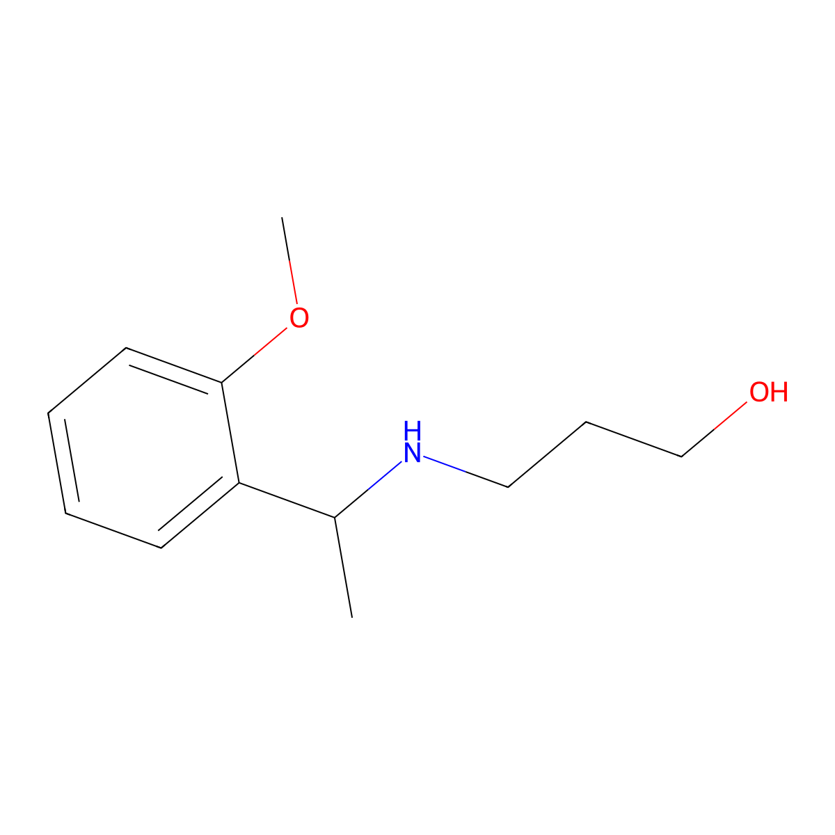 3-{[1-(2-Methoxyphenyl)ethyl]amino}propan-1-ol molecular structure, CAS 1042552-10-2