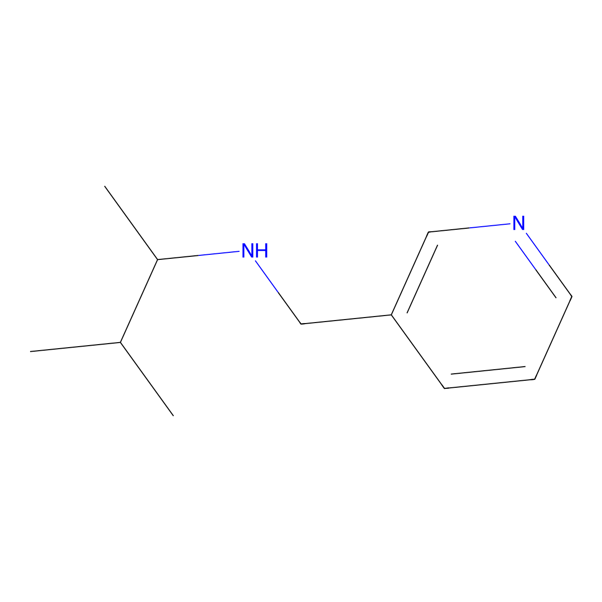 (3-Methylbutan-2-yl)[(pyridin-3-yl)methyl]amine molecular structure, CAS 1042552-15-7