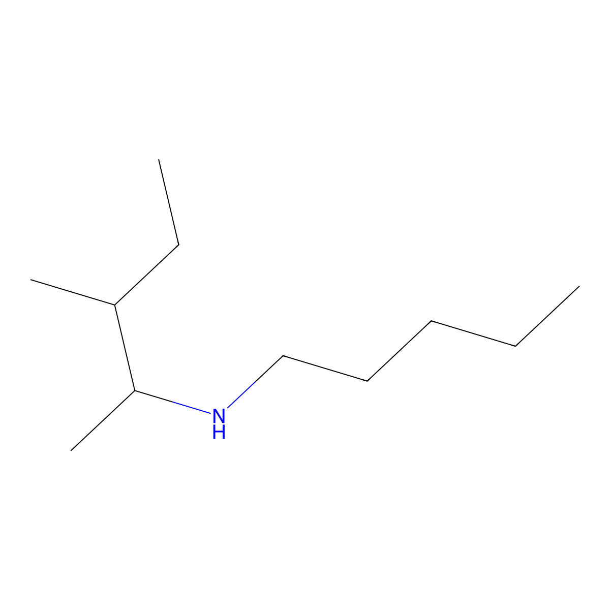 (3-Methylpentan-2-yl)(pentyl)amine molecular structure, CAS 1042553-04-7