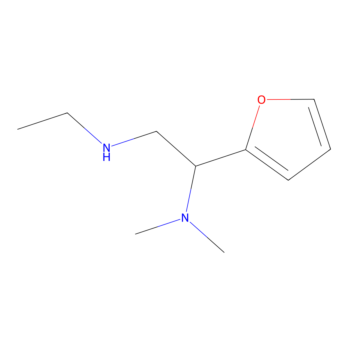 [2-(Dimethylamino)-2-(furan-2-yl)ethyl](ethyl)amine molecular structure, CAS 1042553-73-0