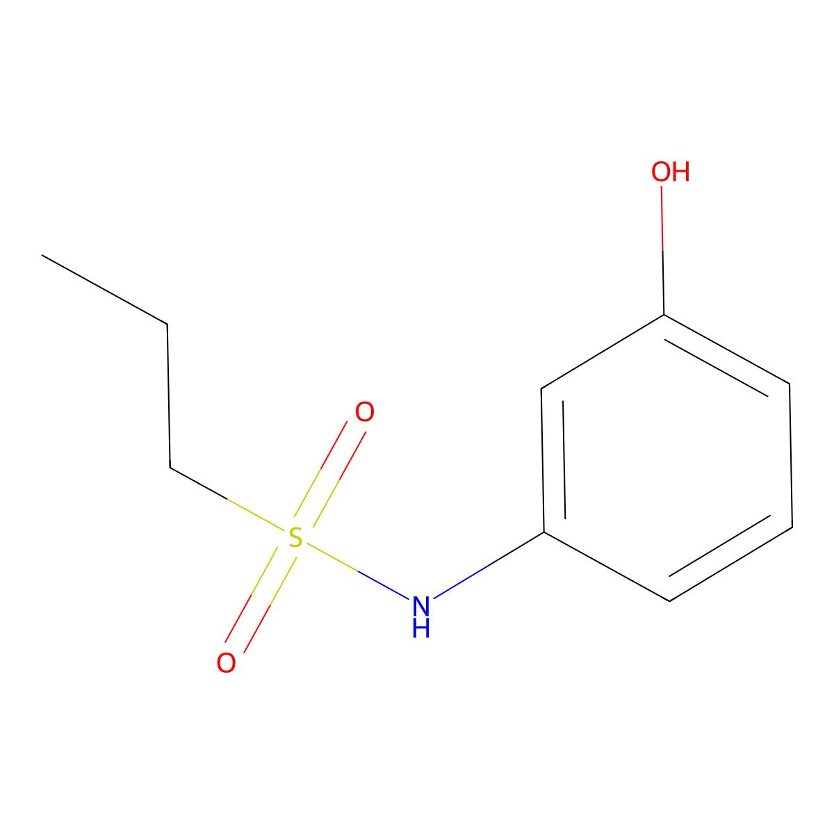 N-(3-hydroxyphenyl)propane-1-sulfonamide molecular structure, CAS 1042555-41-8