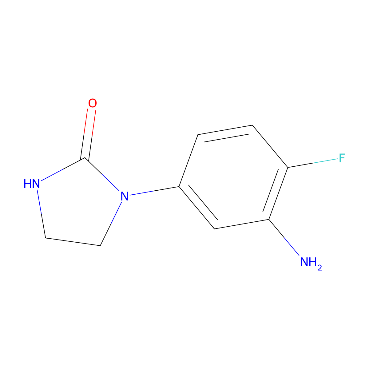 1-(3-Amino-4-fluorophenyl)imidazolidin-2-one molecular structure, CAS 1042555-85-0