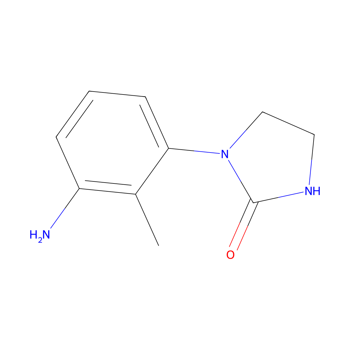 1-(3-Amino-2-methylphenyl)imidazolidin-2-one molecular structure, CAS 1042555-89-4