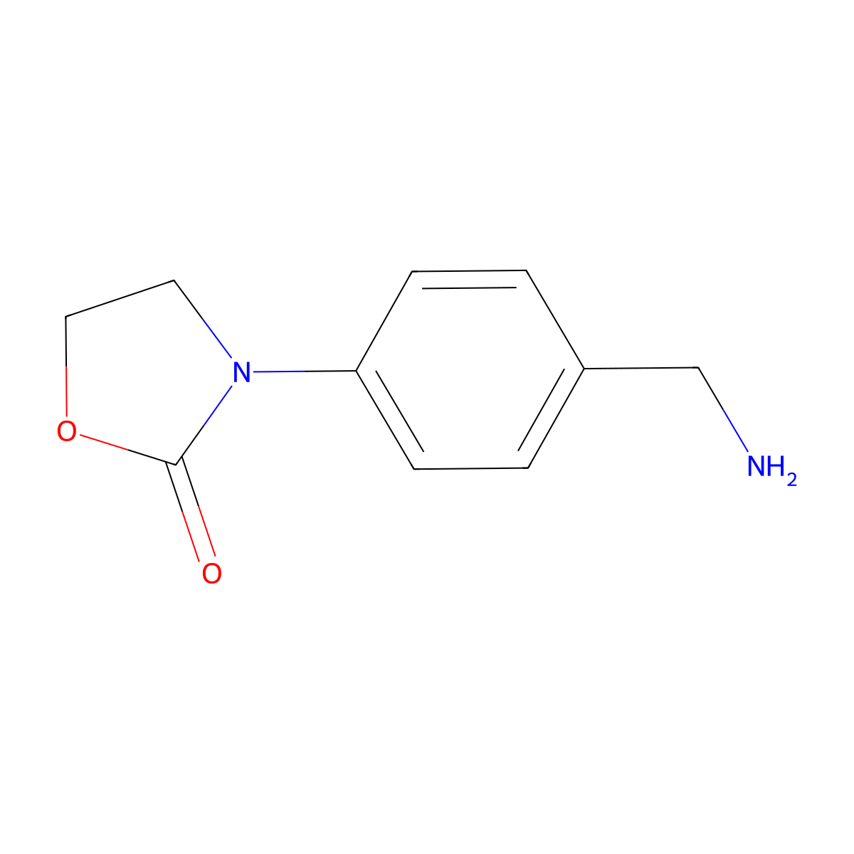 3-[4-(Aminomethyl)phenyl]-1,3-oxazolidin-2-one molecular structure, CAS 1042556-02-4
