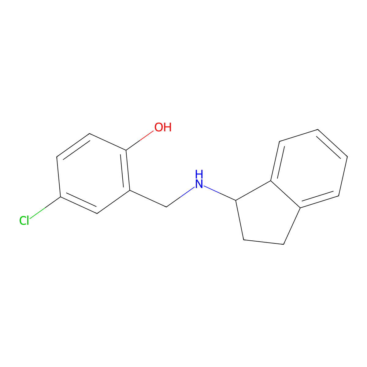 4-chloro-2-[(2,3-dihydro-1H-inden-1-ylamino)methyl]phenol molecular structure, CAS 1042556-40-0