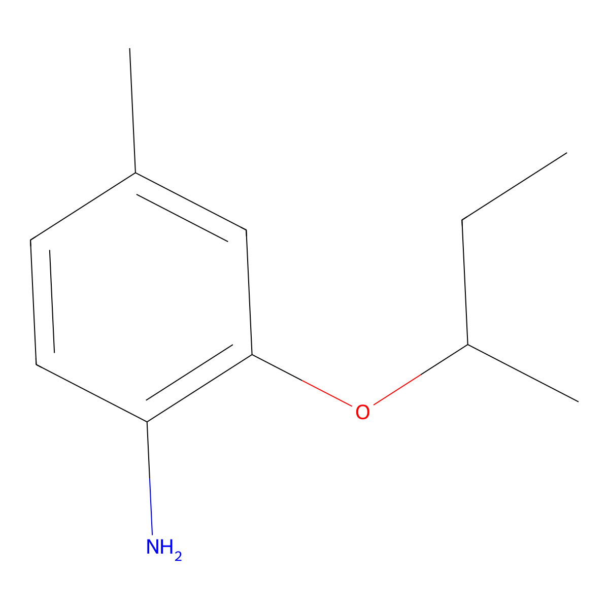 2-(Butan-2-yloxy)-4-methylaniline molecular structure, CAS 1042559-53-4