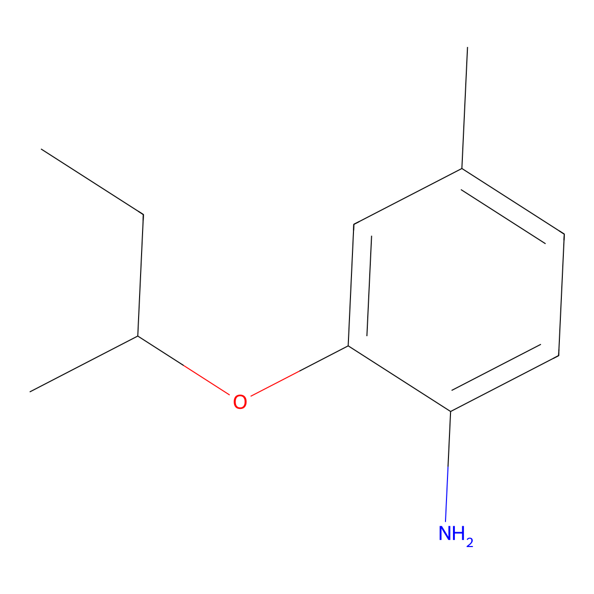 2-(Butan-2-yloxy)-4-methylaniline molecular structure, CAS 1042559-53-4