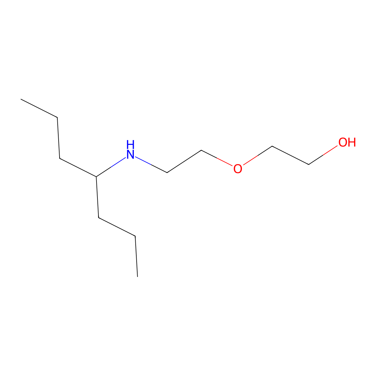 2-{2-[(Heptan-4-yl)amino]ethoxy}ethan-1-ol molecular structure, CAS 1042560-93-9