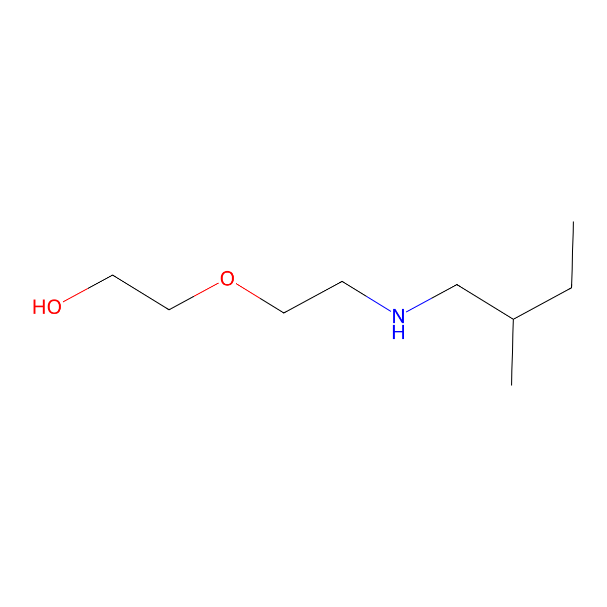 2-{2-[(2-Methylbutyl)amino]ethoxy}ethan-1-ol molecular structure, CAS 1042561-76-1