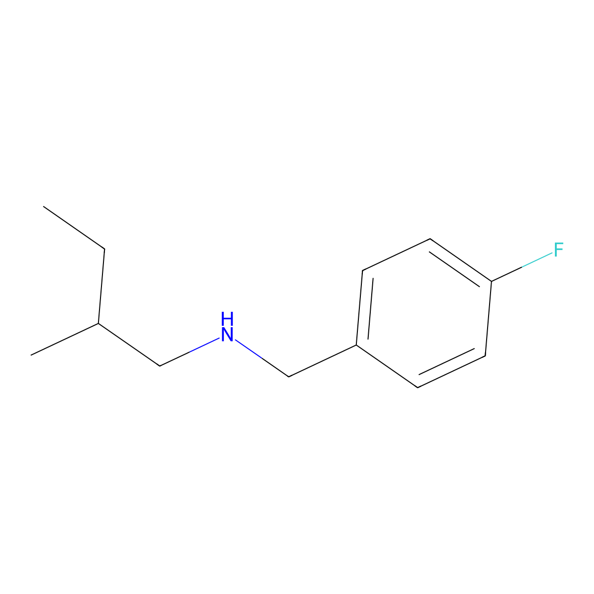 [(4-Fluorophenyl)methyl](2-methylbutyl)amine molecular structure, CAS 1042561-88-5
