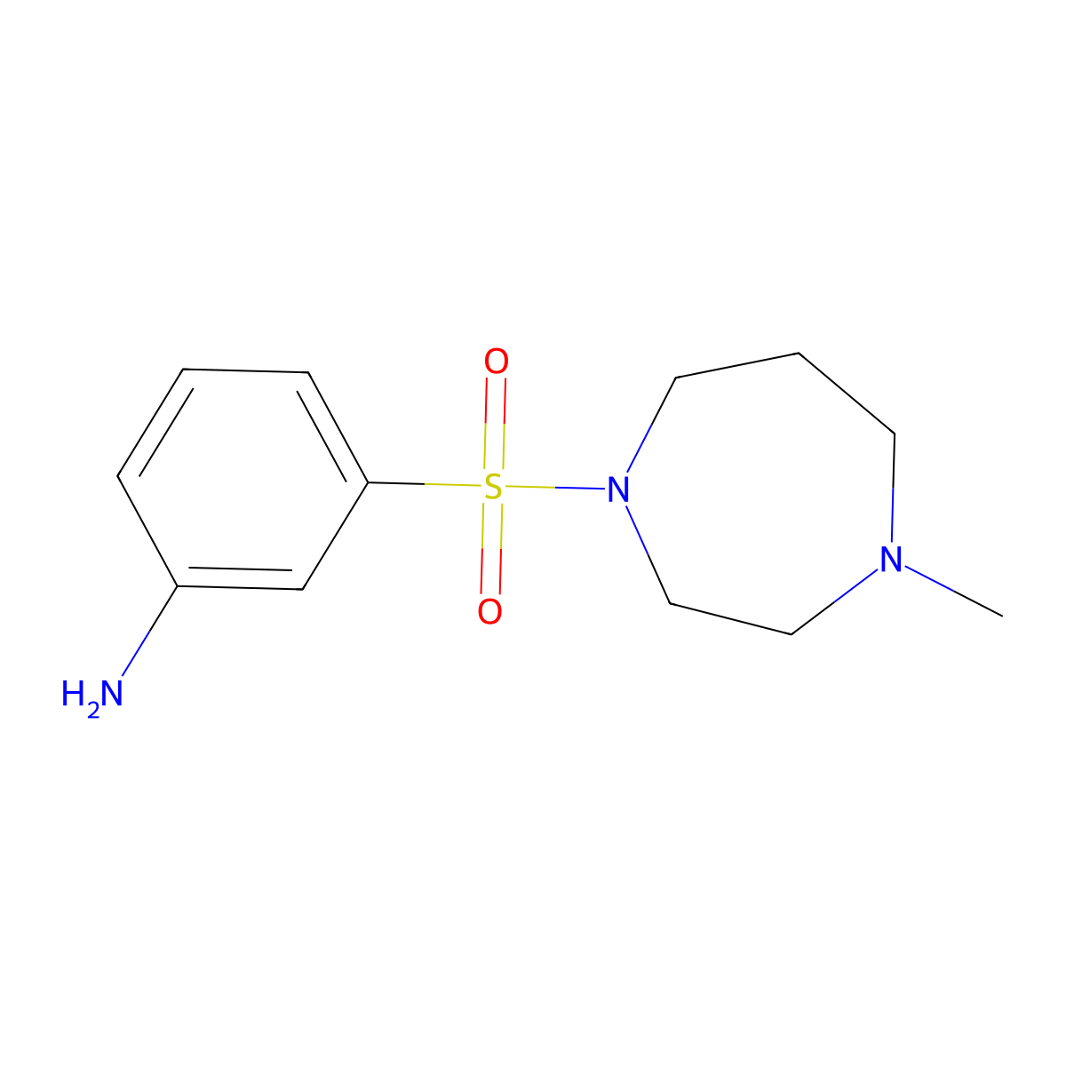 3-[(4-Methyl-1,4-diazepan-1-yl)sulfonyl]aniline molecular structure, CAS 1042561-91-0