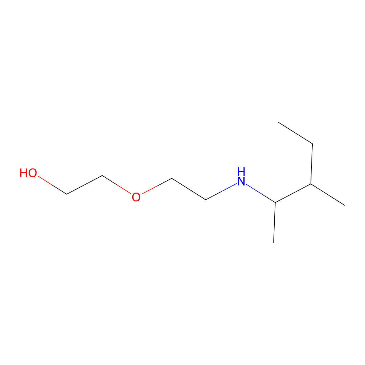 2-{2-[(3-Methylpentan-2-yl)amino]ethoxy}ethan-1-ol molecular structure, CAS 1042561-97-6
