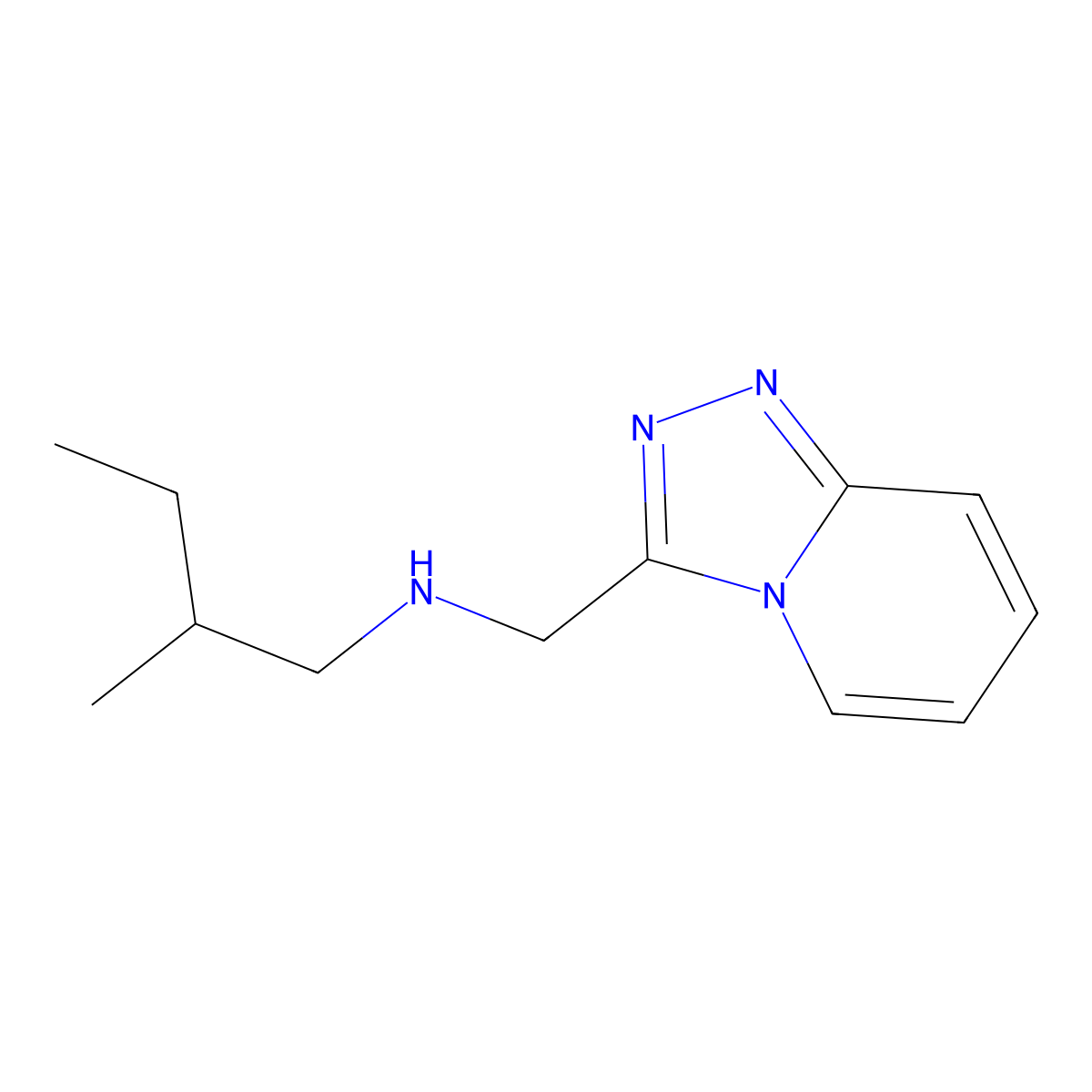 (2-Methylbutyl)({[1,2,4]triazolo[4,3-a]pyridin-3-yl}methyl)amine molecular structure, CAS 1042565-20-7