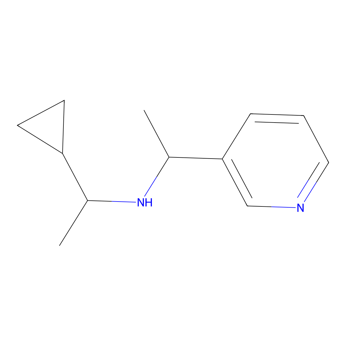 (1-Cyclopropylethyl)[1-(pyridin-3-yl)ethyl]amine molecular structure, CAS 1042567-18-9