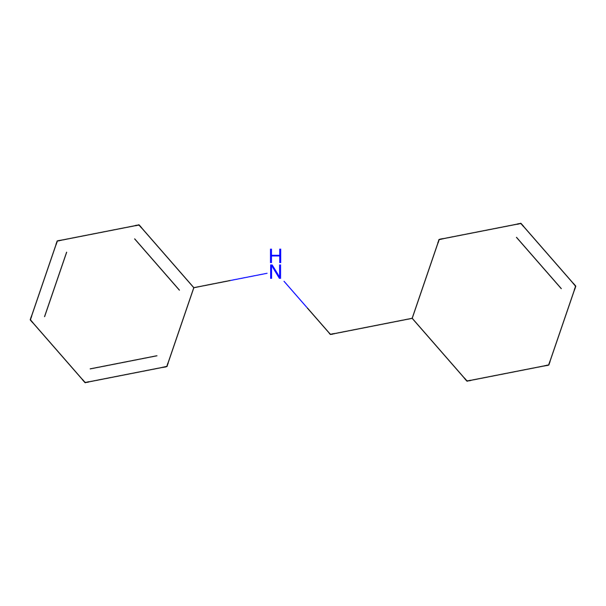 N-(cyclohex-3-en-1-ylmethyl)aniline molecular structure, CAS 1042571-04-9