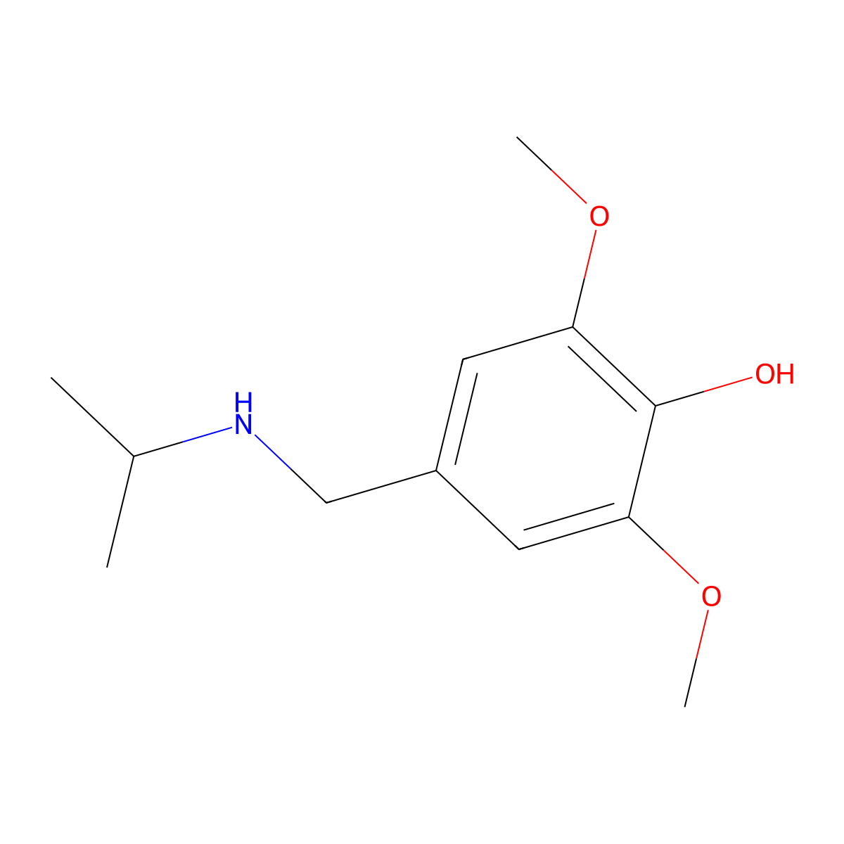 2,6-Dimethoxy-4-{[(propan-2-yl)amino]methyl}phenol molecular structure, CAS 1042572-02-0